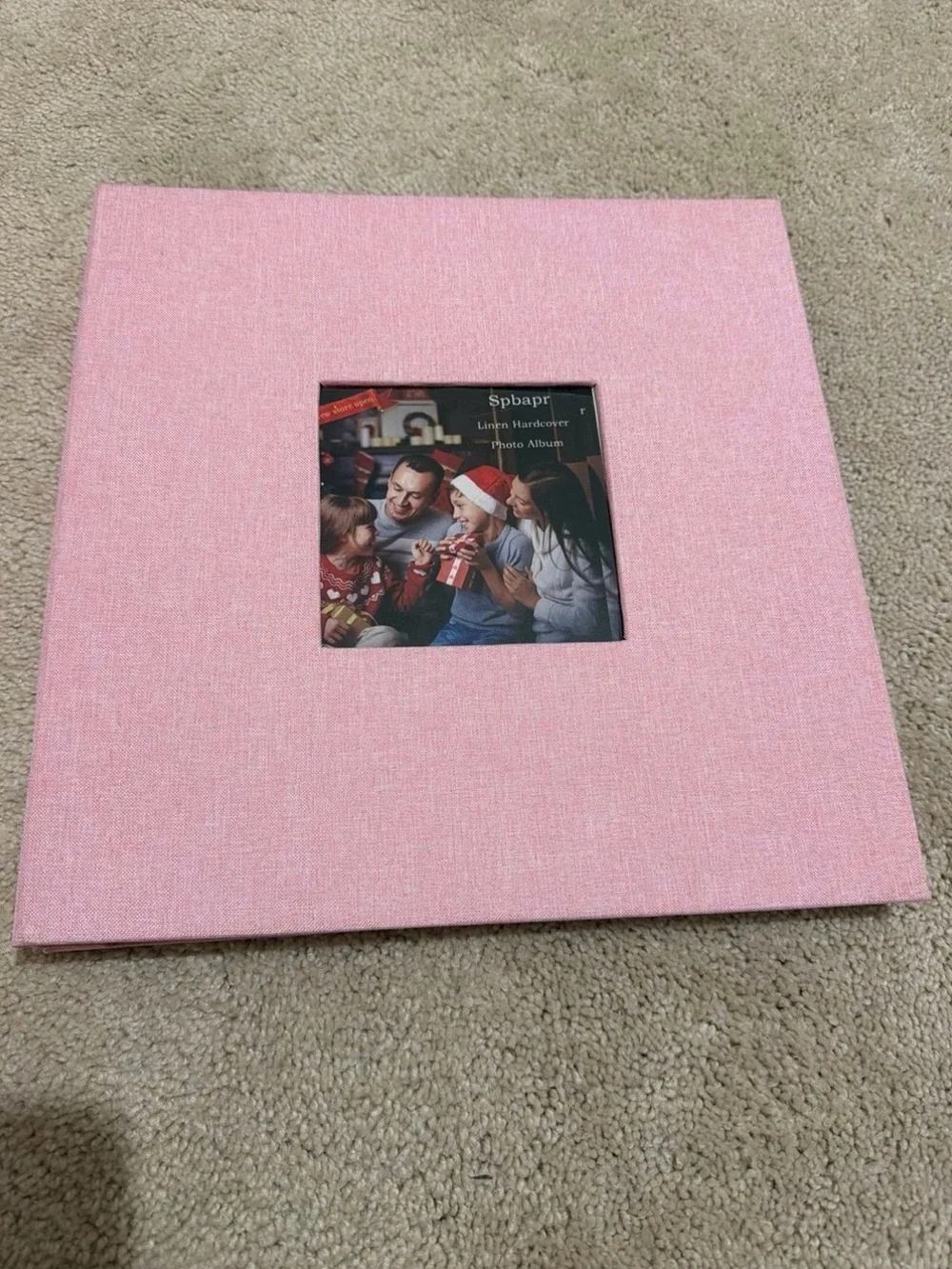 Linen Hardcover Photo Album in Pink - Premium Memory Book